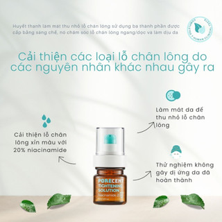 Serum Niacinamide 20% Thu Nhỏ Lỗ Chân Lông Kiềm Dầu Giảm Mụn Cho Da Dầu 40ml PORECENT