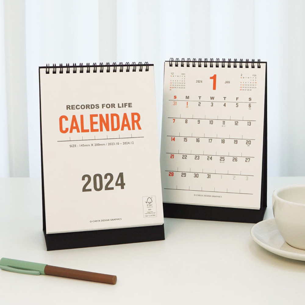 OCK KOREA 2024 DESK CALENDAR Monthly Plan Scheduler Standing