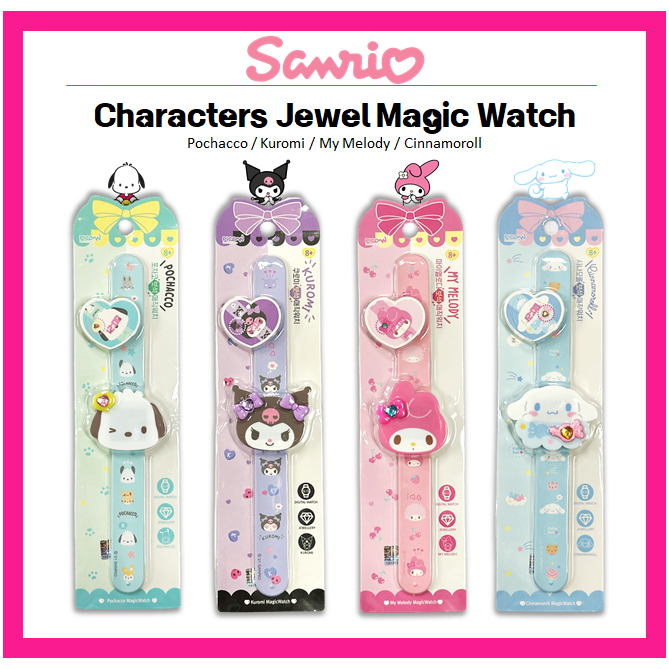 [sanrio] Đồng Hồ Đeo Tay Ma Thuật Hình Nhân Vật Hoạt Hình pochacco / kuromi / my melody / cinnamoroll