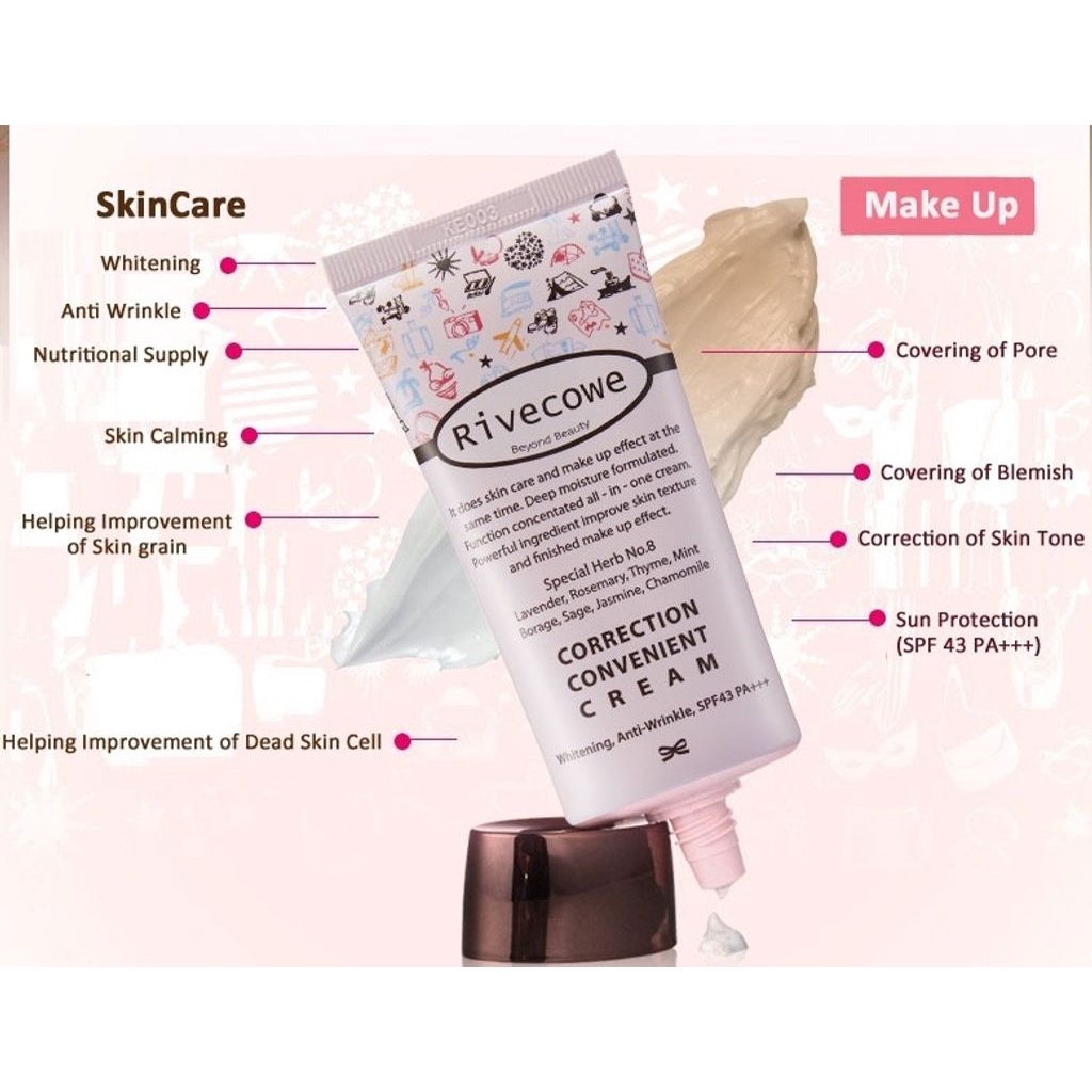 Kem cc rivecowe Tiện Lợi spf43 40ml