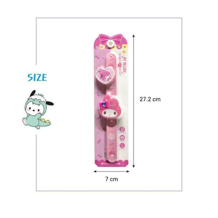 [sanrio] Đồng Hồ Đeo Tay Ma Thuật Hình Nhân Vật Hoạt Hình pochacco / kuromi / my melody / cinnamoroll