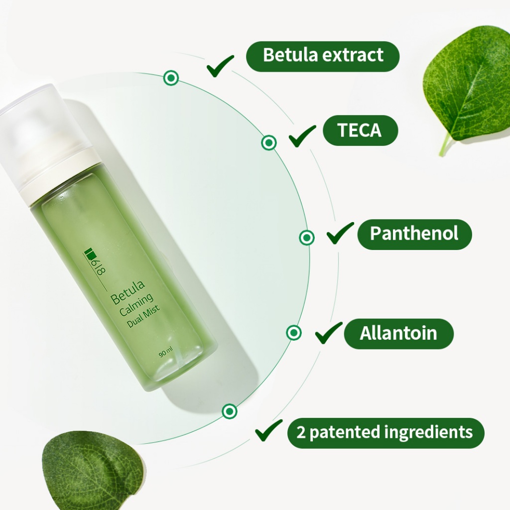 Xịt Khoáng 2 Lớp Betula Calming 1.618 | Chiết Xuất Nhựa Cây Bạch Dương & Panthenol | Làm Dịu & Cấp Ẩm 90ml