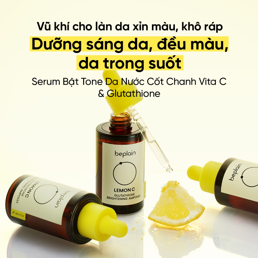 Ảnh Serum beplain Vita C từ nước cốt chanh và Glutathione tinh khiết 98% dưỡng sáng da căng bóng 30ml 1