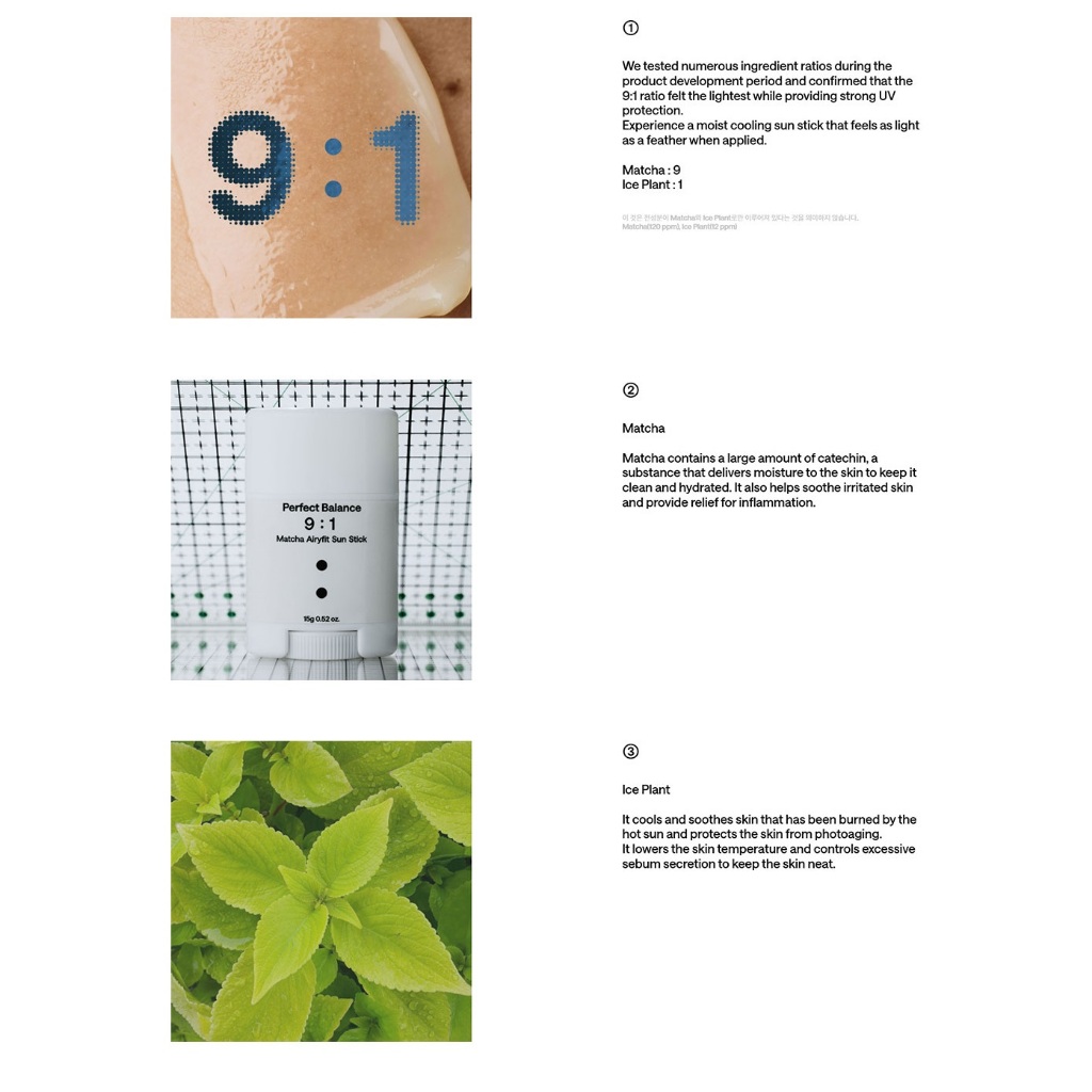 [B: LAB] Kem chống nắng Matcha Airyfit 15g