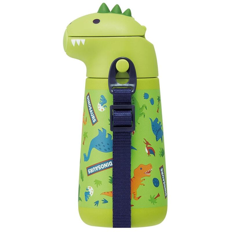 [SKATER] Bình nước inox ống hút khủng long 370ml SSH4D