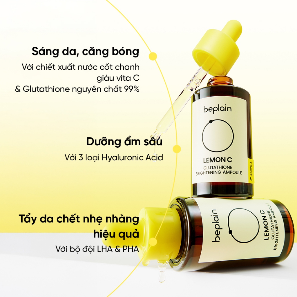 Ảnh Serum beplain Vita C từ nước cốt chanh và Glutathione tinh khiết 98% dưỡng sáng da căng bóng 30ml 3