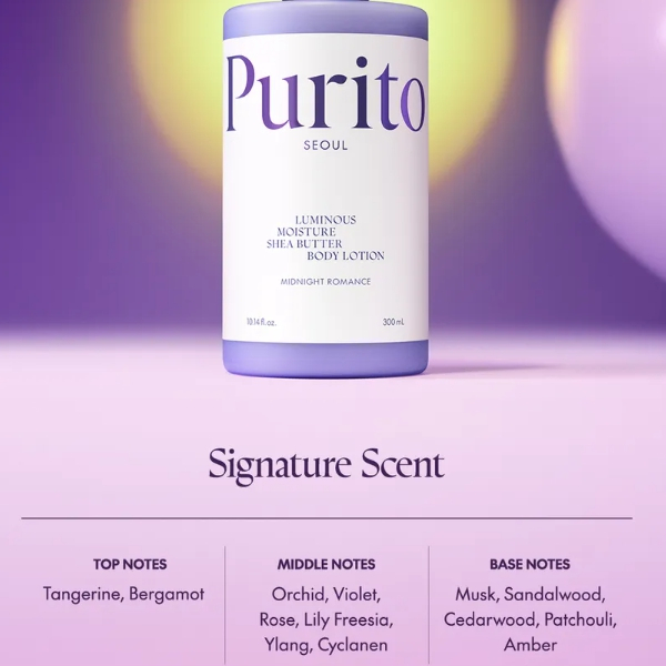 [Purito] Sữa Dưỡng Thể Bơ Shea Độ Ẩm Dạ Quang 300ml