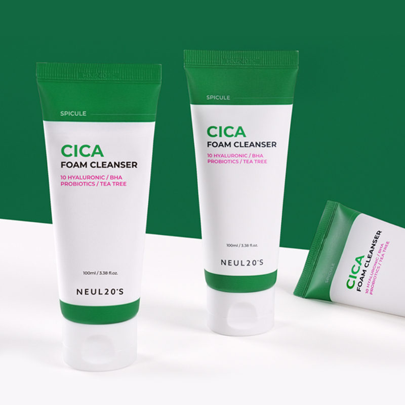 Sữa Rửa Mặt NEUL20S Cica Vi Kim Spicule BHA – Làm Sạch Sâu, Giảm Mụn, Kiểm Soát Dầu