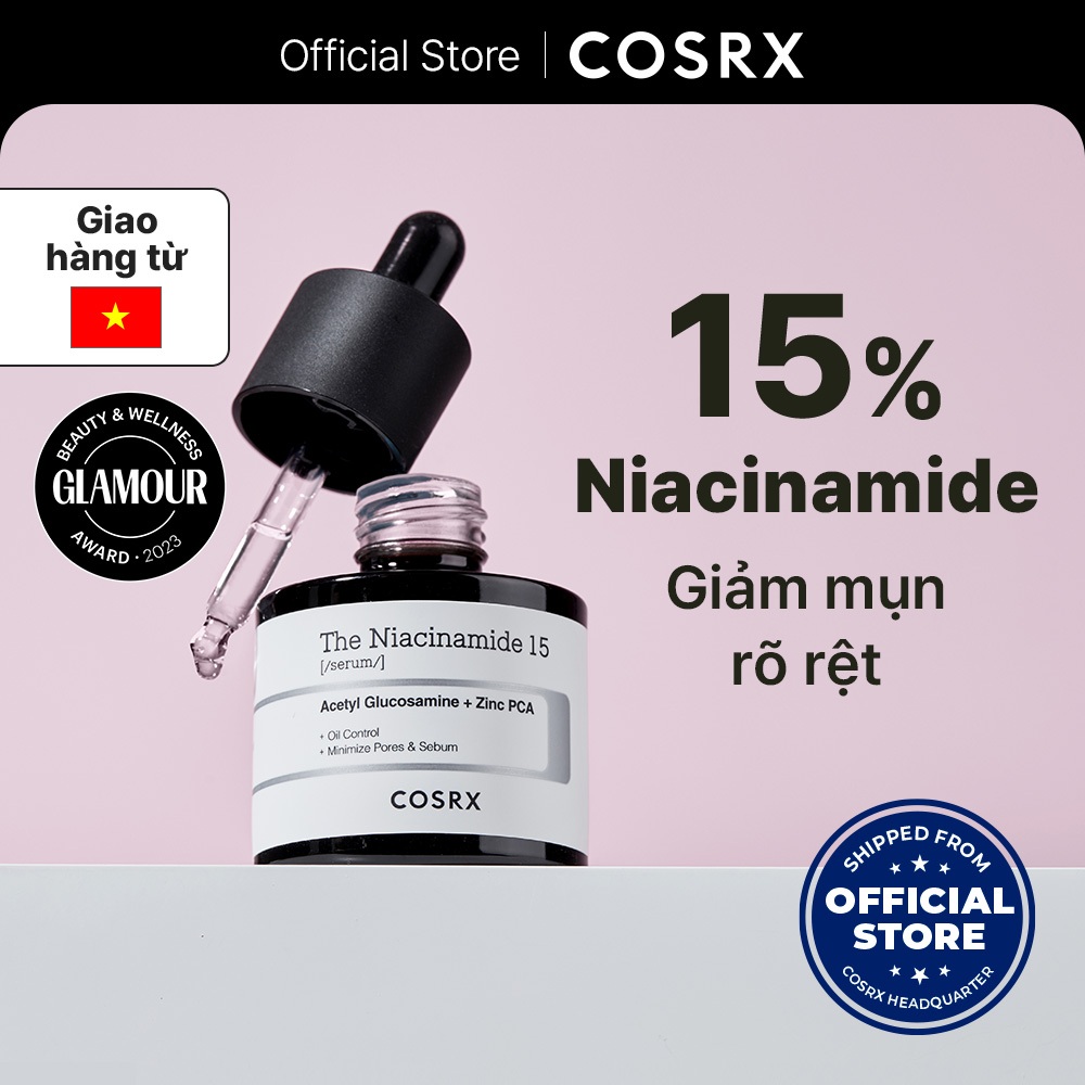 Ảnh Serum COSRX The RX 20ml Niacinamide 15% chăm sóc da mụn/ Vitamin C 23% & 13% cải thiện tông da/ Hyaluronic 3% làm mát dịu da 1
