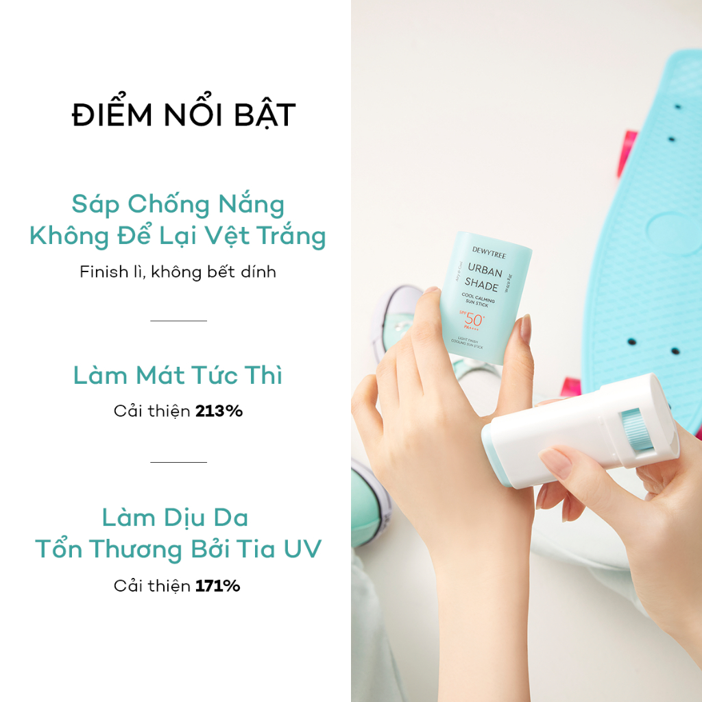 [DEWYTREE] Sáp Chống Nắng Kiềm Dầu Hạ Nhiệt & Làm Dịu Urban Shade Cool Calming SPF50+ PA++++ 20g