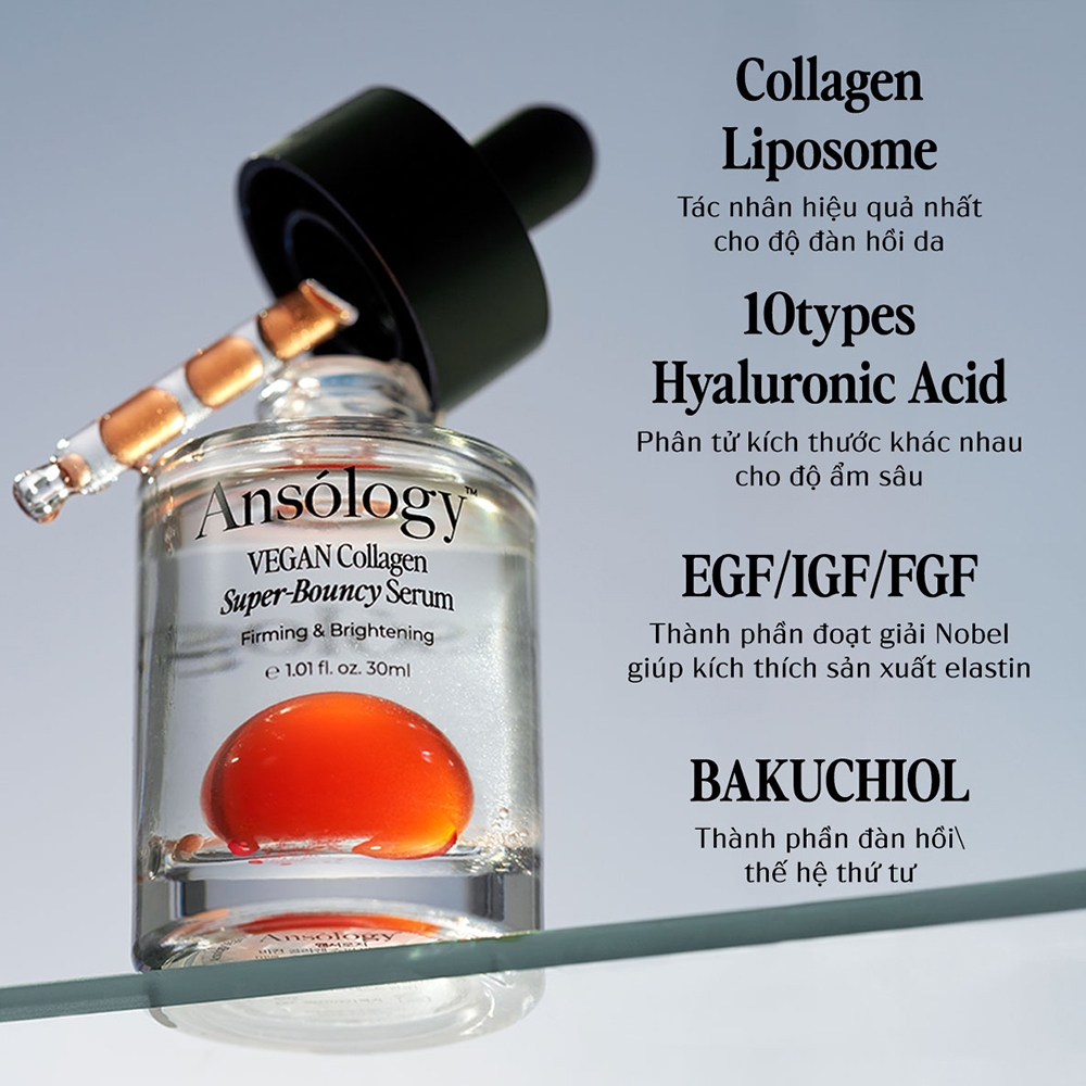 Ansology Super Bouncy Serum Vegen Collagen EGF FGF IGF 30ml