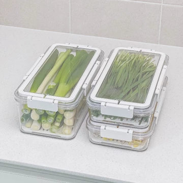 [Salimroom] Hộp đựng rau củ Hộp đựng thực phẩm Hộp đựng thực phẩm Nhà bếp Hộp đựng thoát nước trong suốt