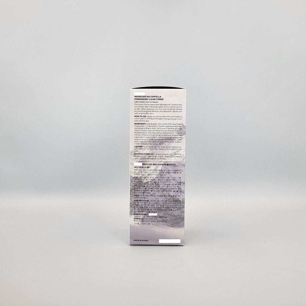 Mực in Madagascar Centella Poremizing Clear 210ml từ Hàn Quốc