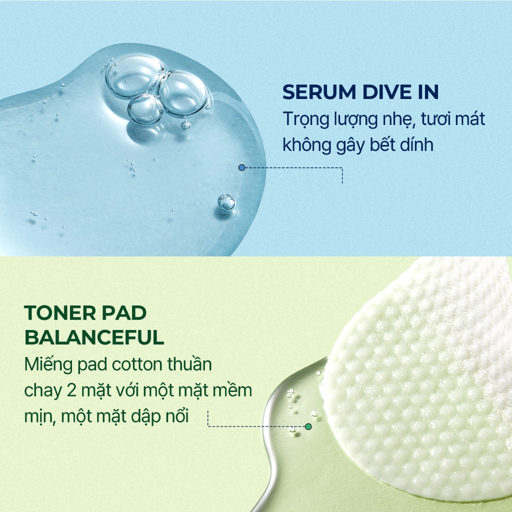 [ Torriden Live ] [SET] Serum DIVE IN và pad BALANCEFUL CICA, 50ml+60miếng