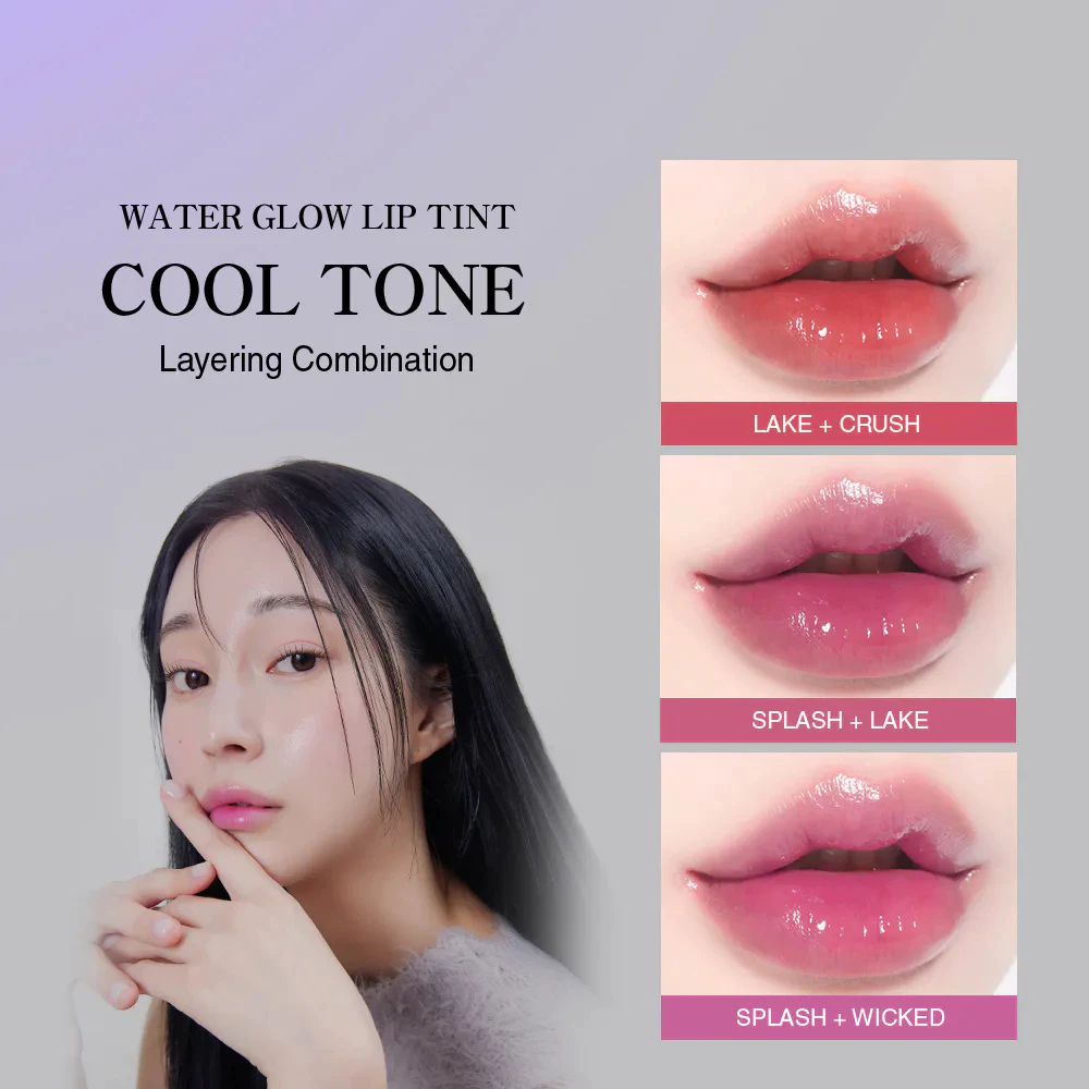 Inga Glassy Water Glow Lip Tint (SNOWY _ 13 màu)