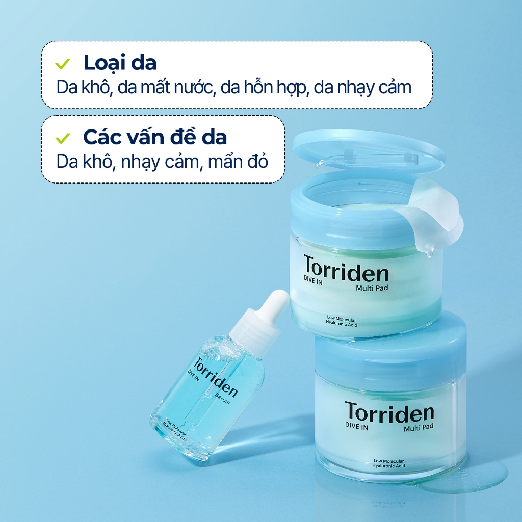 [ Torriden Live ] [SET] Serum DIVE IN và pad, 50ml+80miếng