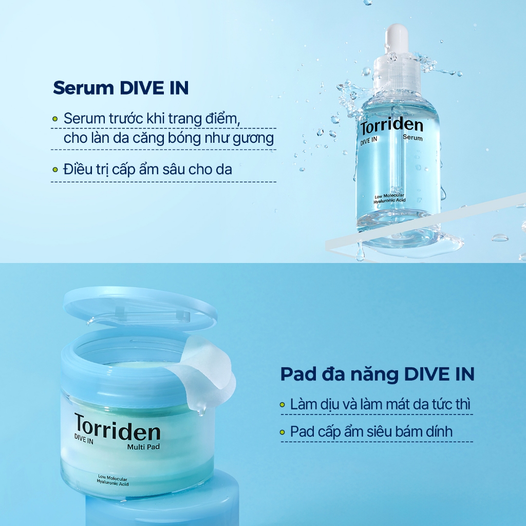 [ Torriden Live ] [SET] Serum DIVE IN và pad, 50ml+80miếng