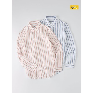 [SALE OFF] Áo sơ mi nam YODY dài tay kẻ sọc vải linen dáng suông thoải mái lịch lãm, chuyên nghiệp MCSH25S058