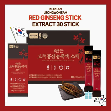 Chiết xuất nhân sâm Hàn Quốc 30 que / Chiết xuất nhân sâm đỏ 30 que / Nhân sâm Hàn Quốc Jeongwonsam