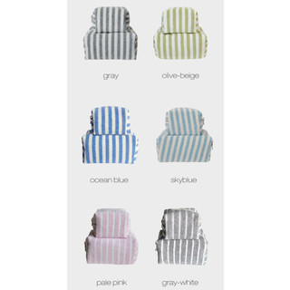 Mở ra - Terry Pouch _ size lớn (30 màu) sọc