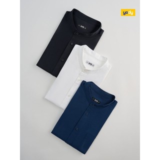 [SALE OFF] Áo sơ mi nam YODY dài tay cổ tàu vải đũi phom suông thoải mái MCSH25S018