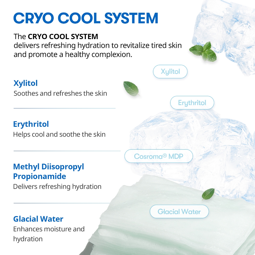 [VT] Mặt nạ làm mát CRYO ICE 30ea Làm dịu da & dưỡng ẩm [Flagship chính thức]