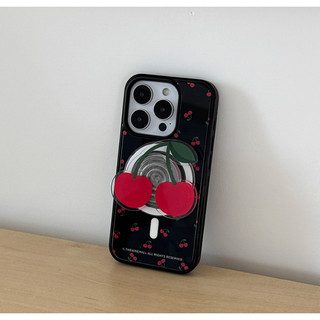 Ninemall - ốp lưng từ tính họa tiết anh đào mini tương thích với galaxy iphone