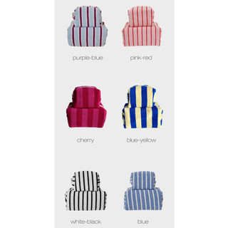 Mở ra - Terry Pouch _ size lớn (30 màu) sọc