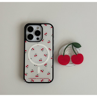 Ninemall - ốp lưng từ tính họa tiết anh đào mini tương thích với galaxy iphone