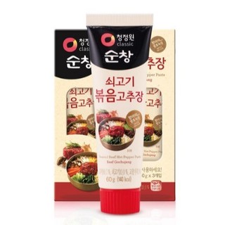 Bột tiêu đỏ xào thịt bò Soonchang, 60g / Mini Tube Gochujang, K-Food.Thực phẩm Hàn Quốc