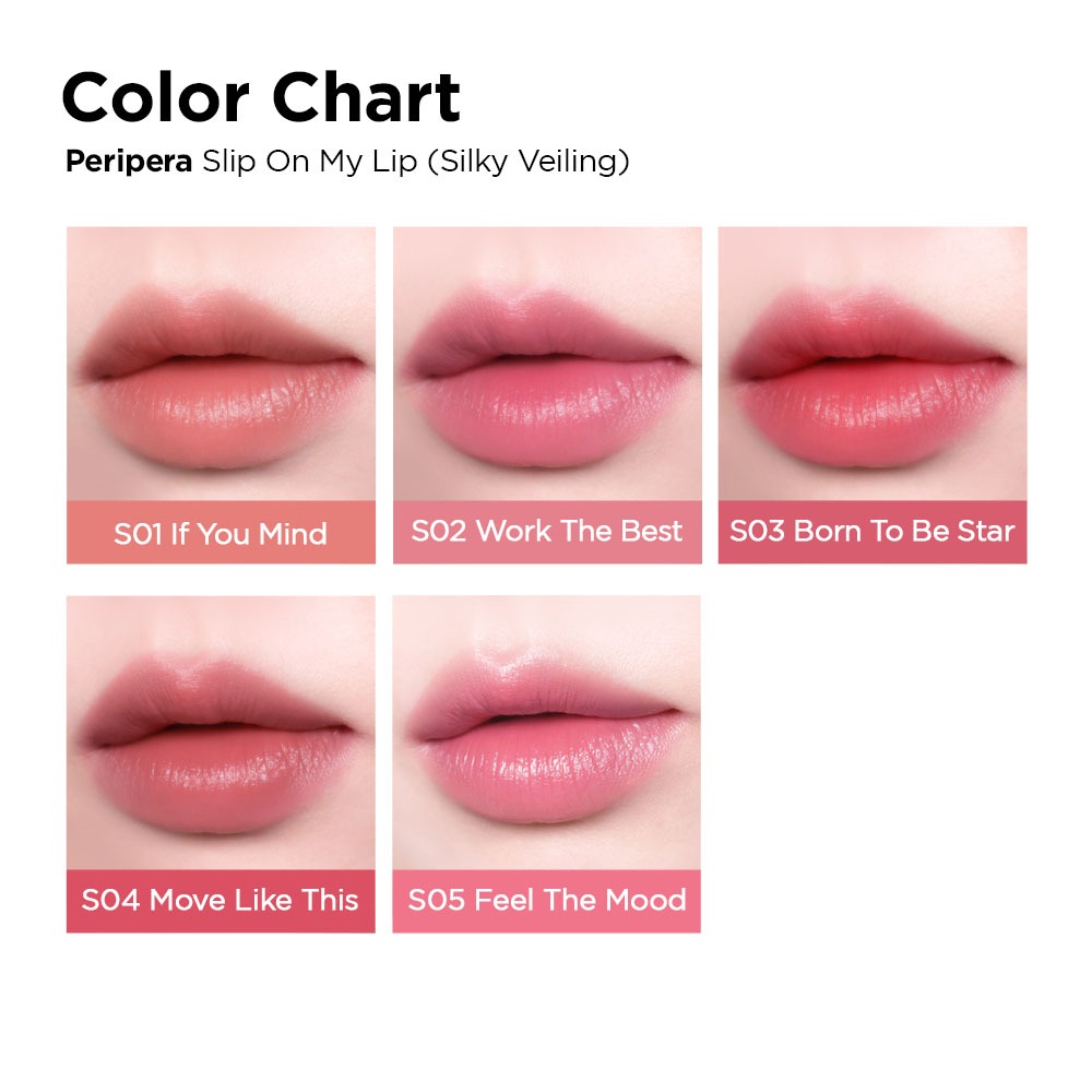 [PERIPERA] Son Bút Chì Mịn Bóng Nhẹ Không Khô Môi Slip On My Lip