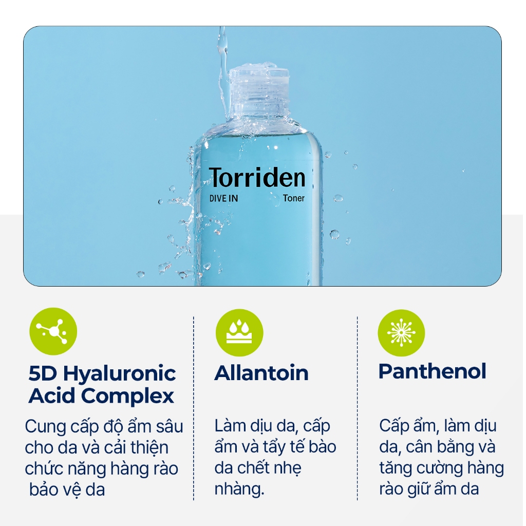 [Torriden Live] Toner Hyaluronic Acid phân tử thấp DIVE-IN 500ml