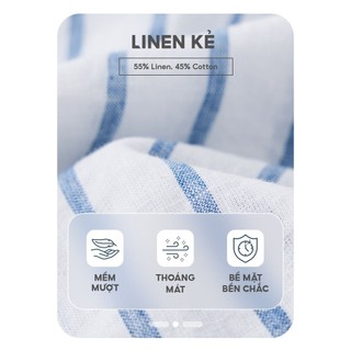 [SALE OFF] Áo sơ mi nam YODY dài tay kẻ sọc vải linen dáng suông thoải mái lịch lãm, chuyên nghiệp MCSH25S058