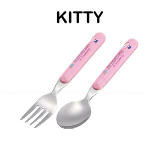 [SKATER] Bộ thìa & nĩa bằng thép không gỉ Mashugumi 14cm (Kitty, Kuromi, Cinnamoroll) SFR1