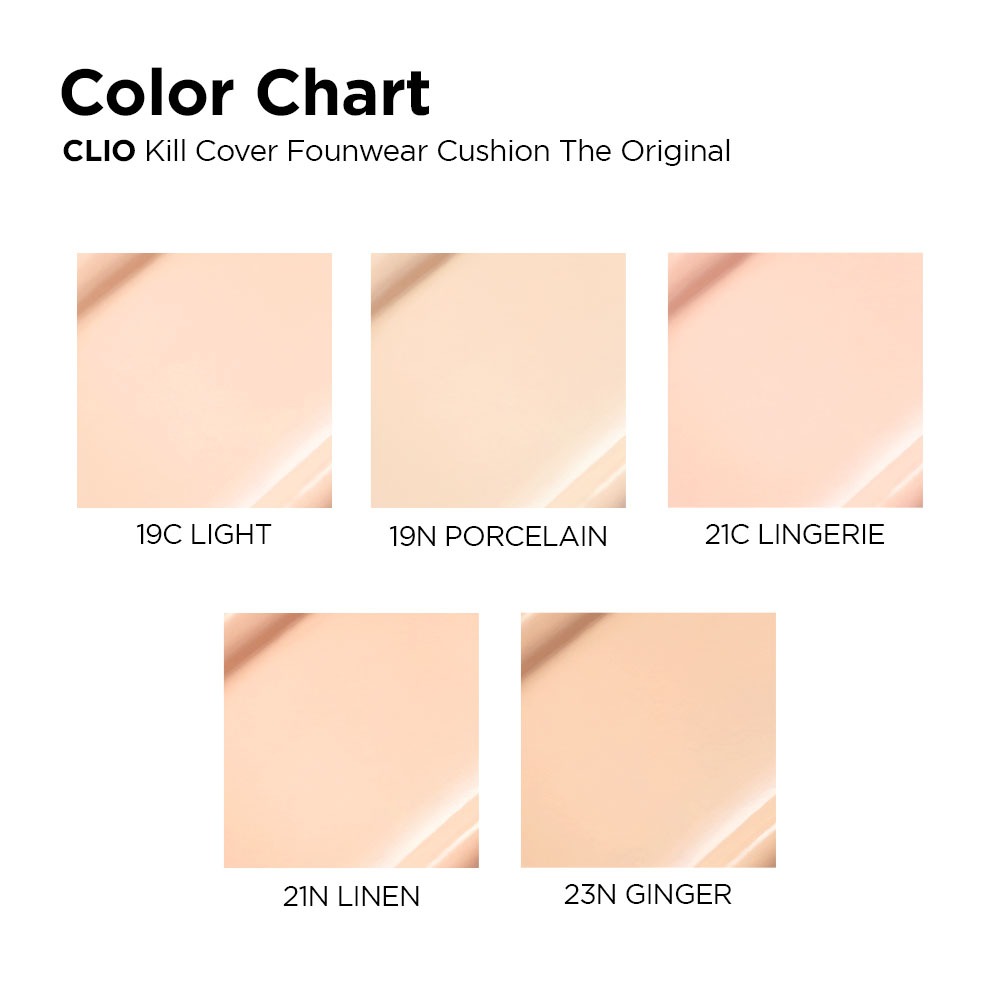 [CLIO] MỚI Cushion Làm Mịn Màng Che Phủ Lỗ Chân Lông Kill Cover Mesh Blur (15g+15g)