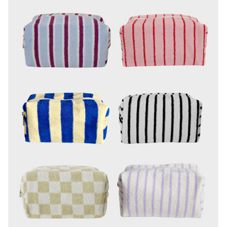 Mở ra - Terry Pouch _ size lớn (30 màu) sọc