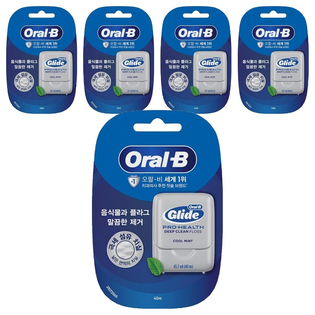Chỉ nha khoa Oral-B Glide Pro-Health Deep Clean Floloss (40mX5) Cool Mint hoặc Ngẫu nhiên
