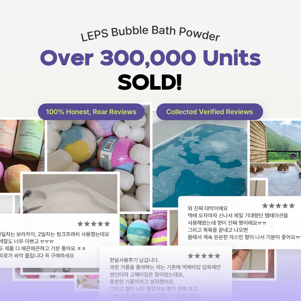 [LEPS] Bột tắm cao cấp – Tắm bong bóng, Dưỡng ẩm & Tắm toàn thân, Spa tại nhà (400g)