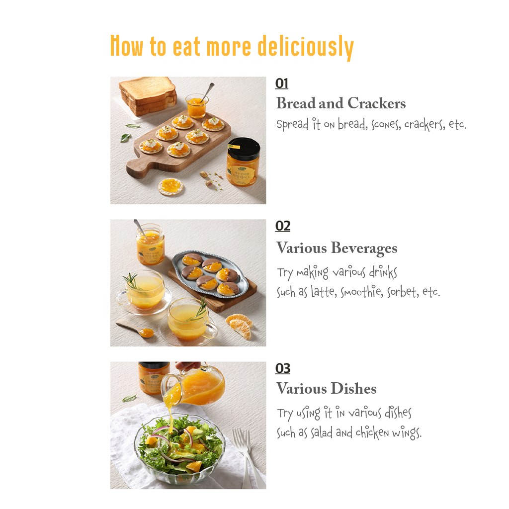 Jeju Hallabong 300g & Mandarin Marmalade 280g / Vận chuyển từ Hàn Quốc