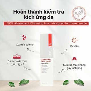 Sữa Rửa Mặt Cho Da Dầu Mụn Alcalescent Làm Sạch Sâu Lỗ Chân Lông Kiềm Dầu 135ml ENCA