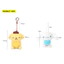 Pompompurin / Cinnamoroll / Kuromi / Túi đựng trái tim búp bê Kitty quyến rũ 13cm