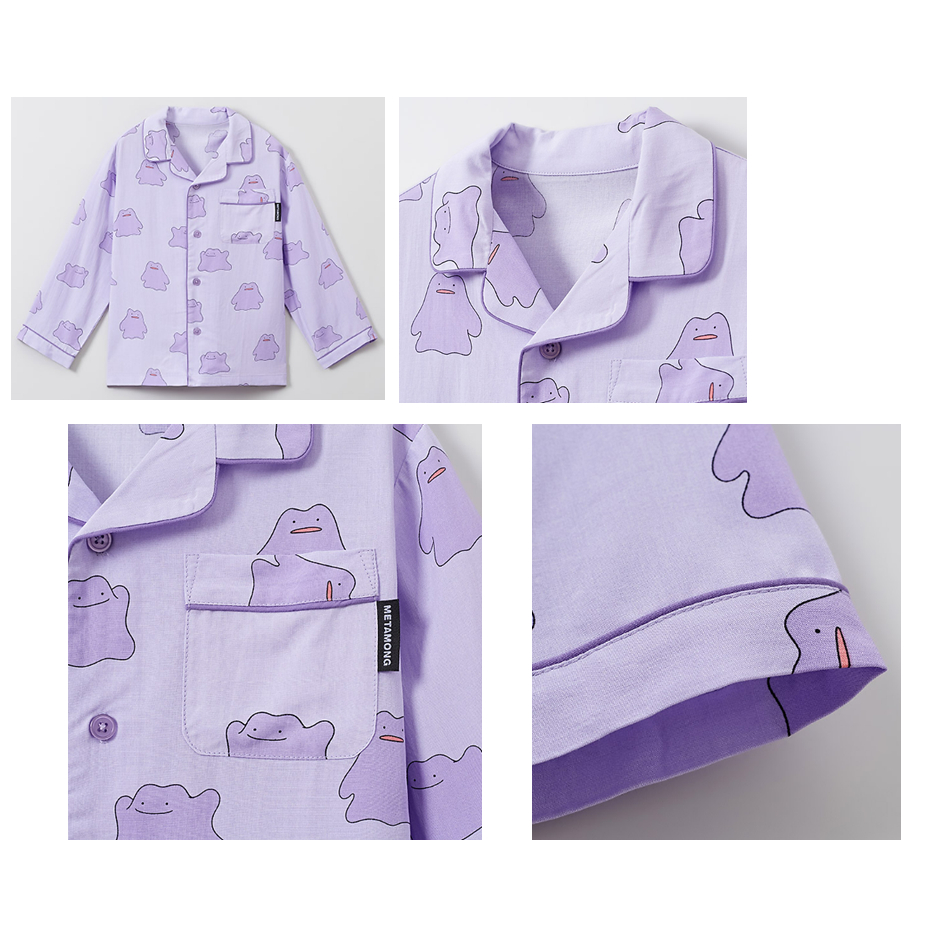 SPAO Bộ Đồ Ngủ Tay Dài In Hình Pokemon Đáng Yêu Cho Bé 120 / 130 / 140