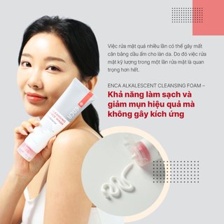 Sữa Rửa Mặt Cho Da Dầu Mụn Alcalescent Làm Sạch Sâu Lỗ Chân Lông Kiềm Dầu 135ml ENCA