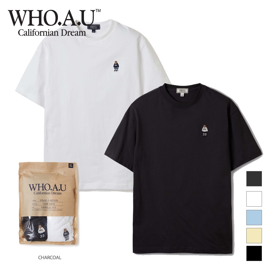 Ảnh Set Áo Thun Steve 2Pack Solid T-Shirts Unisex Style I WHRAE2351U 2