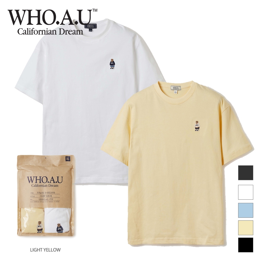 Ảnh Set Áo Thun Steve 2Pack Solid T-Shirts Unisex Style I WHRAE2351U 1