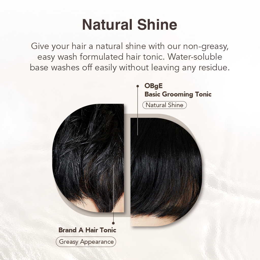 [OBgE Chính hãng] Nước dưỡng tóc Basic Grooming Tonic 210ml | Tạo kiểu tóc bồng bềnh nhẹ | Giữ nếp mềm mại | Chống hư tổn do nhiệt | Sử dụng trước khi sấy tóc | Có thể sử dụng cho mọi loại tóc