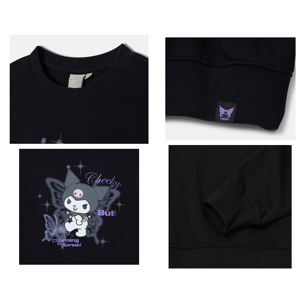 [SPAO] Áo Nỉ Kuromi (Đen) _SPMBC4VU22