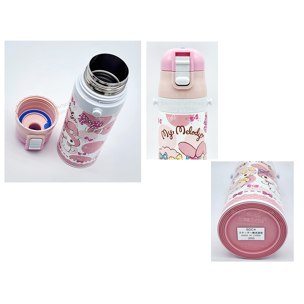 [SKATER] Bình nước giữ nhiệt không gỉ MyMelody 470ml SDC4 Tokimeki Ribbon
