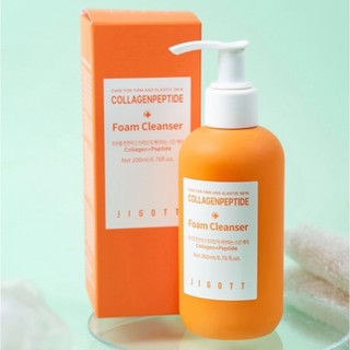 Sữa rửa mặt tạo bọt Jigott Collagen Peptide Foam Cleanser 200ml
