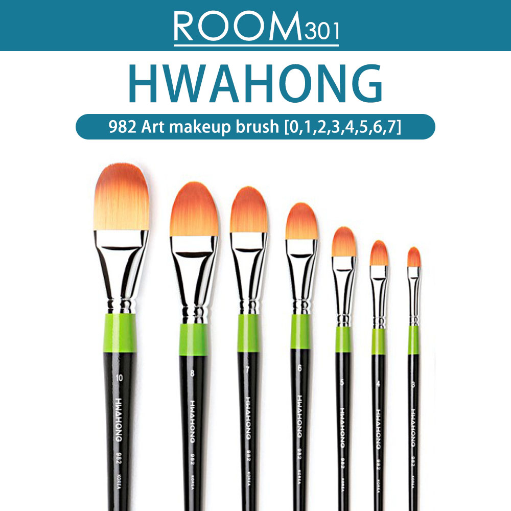 [hwahong] Loạt hwahong H n Quốc Chính Hãng 982 #0 #1 #2 #3 #4 #5 #6 #7 Uchaehwa Cọ Trang im Vẽ Màu Nước Che Khuyết im Đa Năng Tiện Dụng